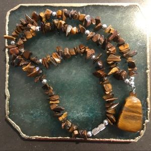 Tigers eye pendant necklace